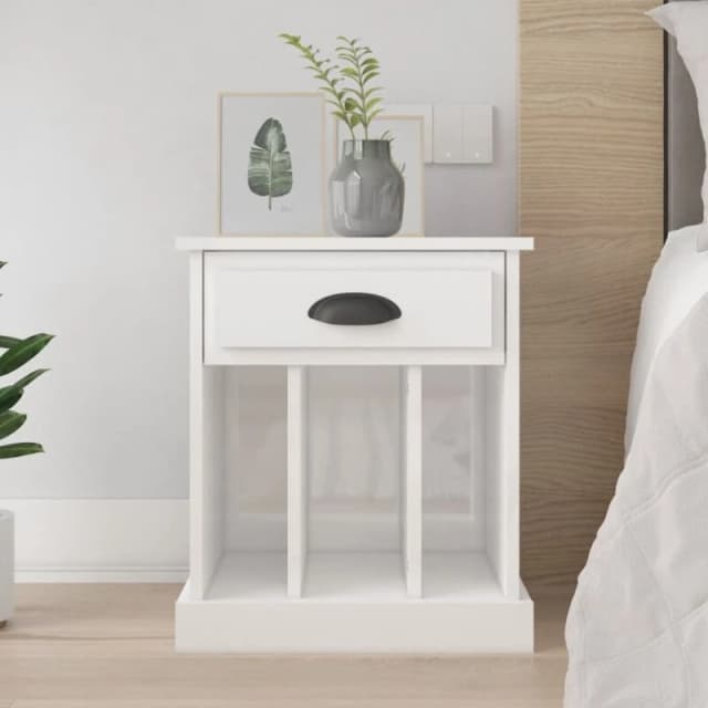 VIDAXL Bedside Cabinet High Gloss White 43x36x50cm Vidaxl 8720845792381