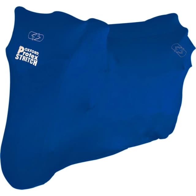 Oxford Protex Stretch-Fit Indoor Motorcycle Cover (Large) - Blue