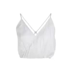 Calvin Klein Jeans Cropped Strappy Top - Grey