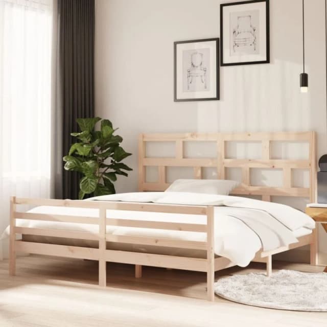 VIDAXL 3101303 Bed Frame without Mattress Solid Wood 200x200cm (810450+814214) vidaXL 8720286962909