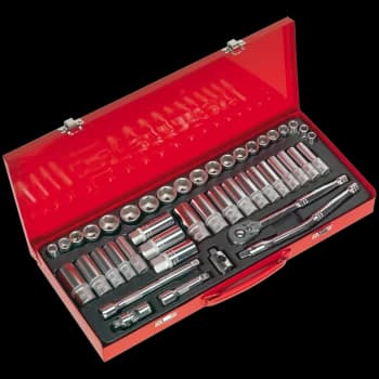 Sealey 45 Piece 3/8" Drive Hexagon WallDrive Socket Set 3/8"