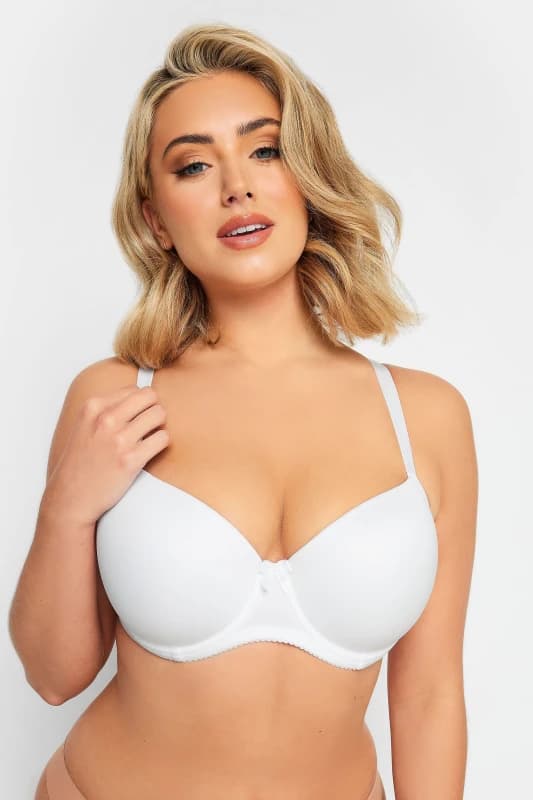 Yours Womens Moulded T-Shirt Bra in White Size: 46G White Female 46G