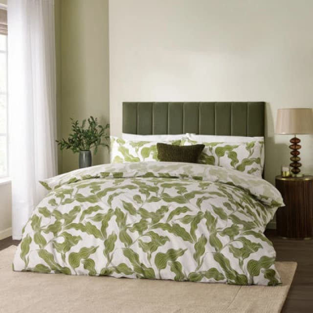 Hoem Lauro Duvet Set Olive Olive WOFTS Unisex Double,King,Single,Super King