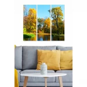 MDF80916358 Multicolor Decorative MDF Painting (3 Pieces)