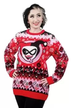 Harley Quinn: Hey Puddin Christmas Jumper - L