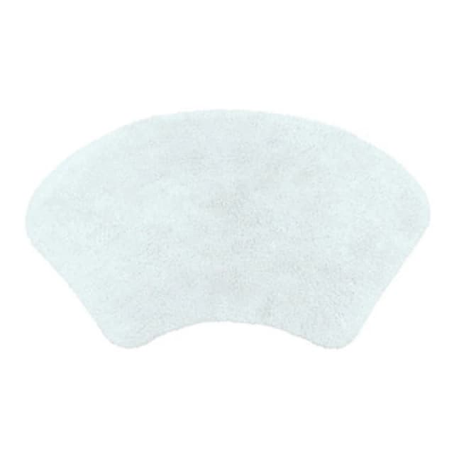 Allure Bath Fashions Curved Shower Mat 100% Cotton - White