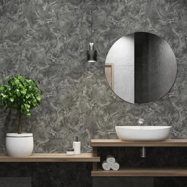 Belgravia Decor Marble Textured Grey Wallpaper Grey