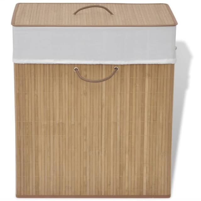 VIDAXL Bamboo Laundry Bin Rectangular Natural Vidaxl 245581