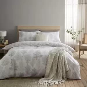 Catherine Lansfield Wilda Tree Natural Duvet Set - King, Cotton