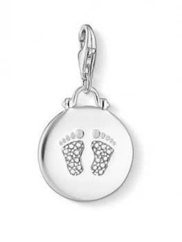 Thomas Sabo Charm Club Silver Baby Footsteps Charm, Silver, Women