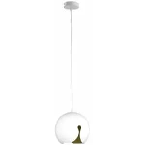 Keter Lighting - Keter Malaga Dome Pendant Ceiling Light Small White, 20cm, 1x E27