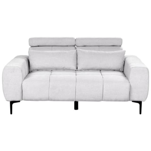 Beliani Sofa 2 Seater Vegamo Fabric Grey