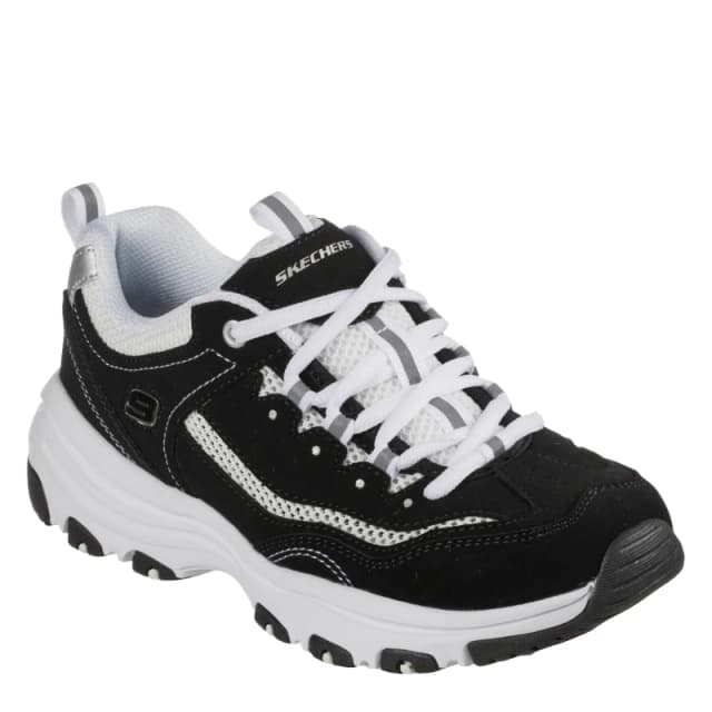 Skechers Womens I Conik Low-Top Trainers Black/White female 2 (35)