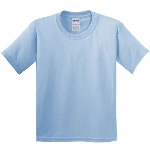 Gildan Youth Heavy Cotton T-Shirt in Light Blue Size: XS Light Blue Unisex XS