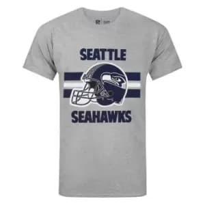 NFL Mens Seattle Seahawks Helmet T-Shirt (M) (Grey)