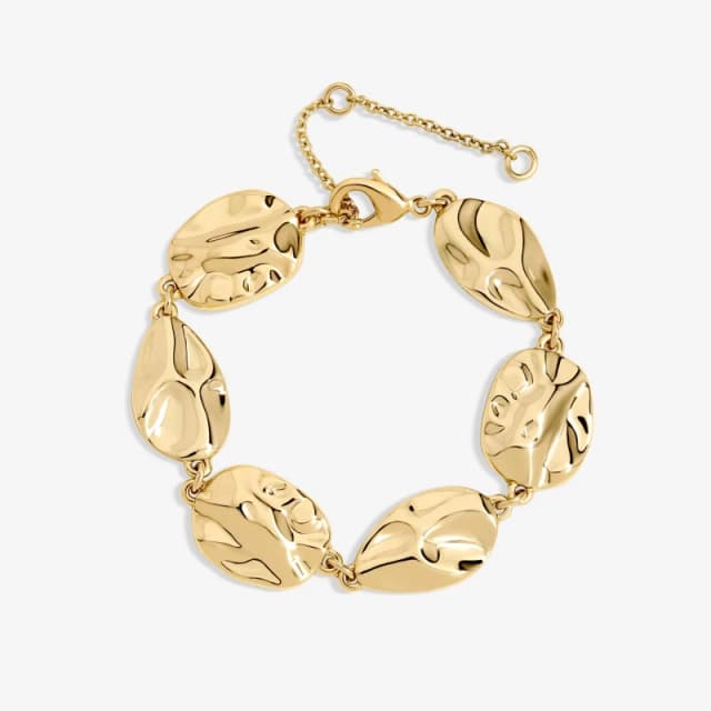 Mood Gold Polished Molten Bracelet Gold female One Size