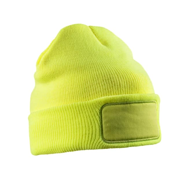 Result Result Men Thinsulate Printable Beanie in Yellow Yellow One Size Male 5063470572090