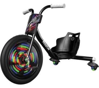 RAZOR RipRider 360 Lightshow Kids Tricycle - Black