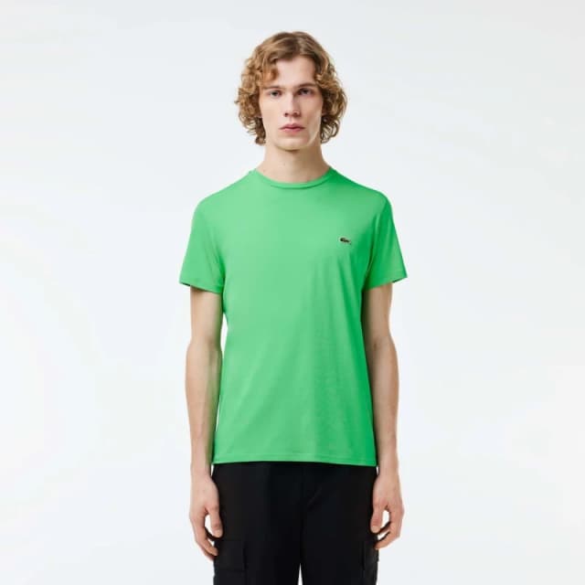 Lacoste Monochrome Cotton Pima Jersey Crewneck Sweatshirt - Green Green XS