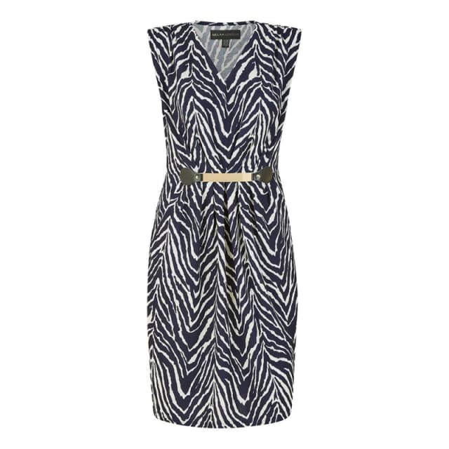 Mela London Mela London Navy Zag Jersey Pocket Dress - Blue Blue 16