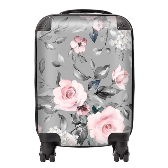 Warren Reed - Designer Dusty Pink Roses Suitcase Size: Large Pink Unisex Large