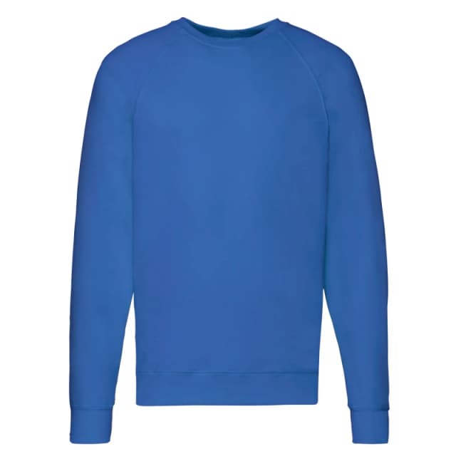 Fruit Of The Loom Fruit of the Loom Men Lightweight Raglan Sweatshirt in Blue Size: Small Blue S Male 5063470706488