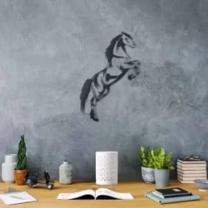 Wild Horse Black Decorative Metal Wall Accessory