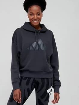 adidas Future Icons Feel Fierce Hoodie - Dark Grey Size M Women
