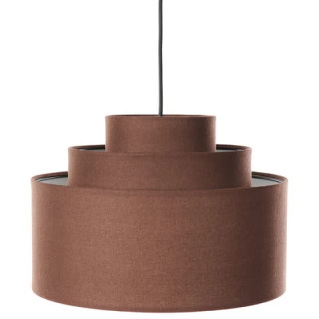 Beliani Pendant Lamp Masparro Linen Brown