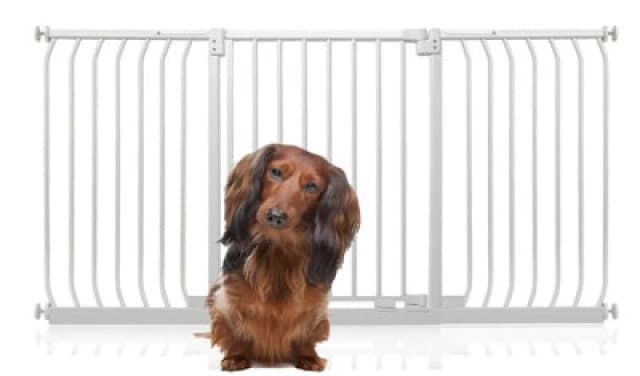 Bettacare Elite Pressure Dog Gate, 161Cm - 170Cm, Matt White, Pressure Fit Pet Gate For Dog And Puppy