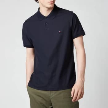Tommy Hilfiger Mens 1985 Contrast Placket Slim Fit Polo Shirt - Desert Sky - M