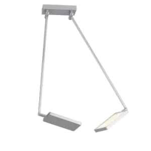 BOOK LED 2 Light Semi Flush Light Grey 2600lm 3200K 85x16x15-200cm