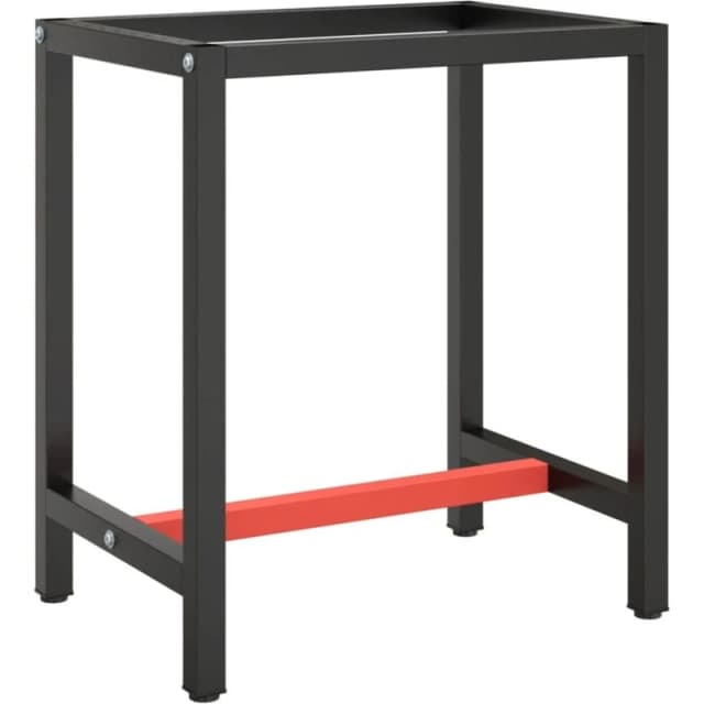 VIDAXL Vidaxl - Work Bench Frame Matte Black and Matte Red 70x50x79cm Metal 8720286816356