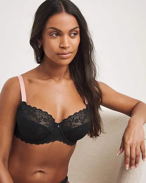 Freya Freya Off Beat Balcony Bra Black Female 38HH EB45445