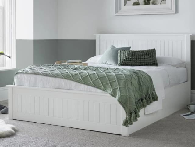 Bedmaster Dawson White Wooden Ottoman Bed Double, White DAWOW4FT6