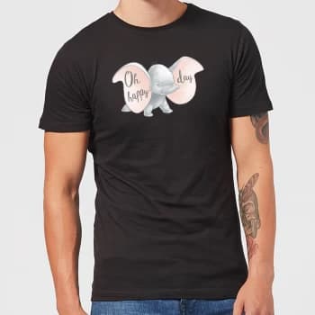 Disney Dumbo Happy Day Mens T-Shirt - Black - 3XL - Black