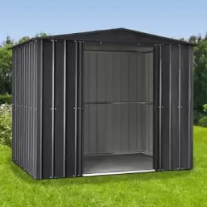 8' x 6' Lotus Anthracite Grey Apex Metal Shed (2.34m x 1.75m)