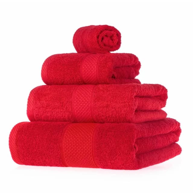 Homescapes Turkish Cotton Bath Towels Set Red