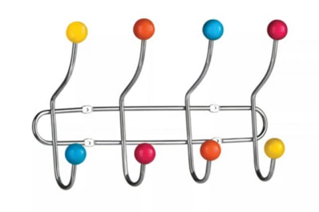 Premier Housewares Multi Colour Plastic Balls 8 Hook Hanger Multi