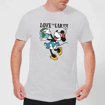 Disney Minnie Mouse Love The Earth Mens T-Shirt - Grey - XS - Grey