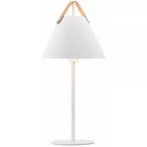Nordlux Strap Table Lamp with Round Tapered Shade White, E27