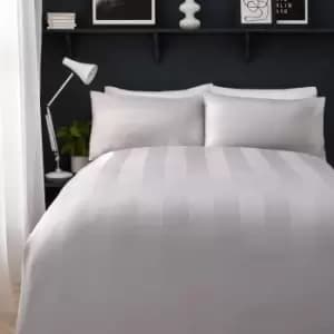 Capri Duvet Cover and Pillowcase Set Silver Silver