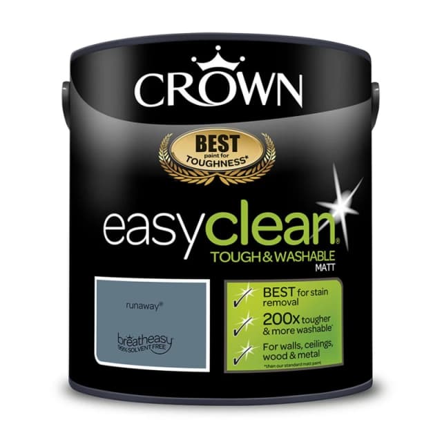 Crown Easyclean Matt Emulsion Paint, 2.5L, Runaway
