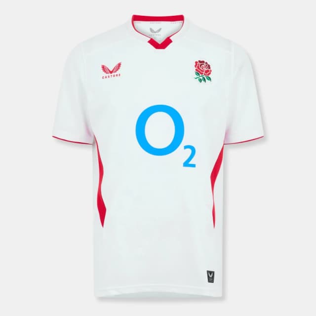 Castore England Rugby Home Shirt 2025 Mens White/Red male S