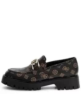 Guess Ilary Platform Loafer - Black, Size It/Eu 40 = UK 7, Women