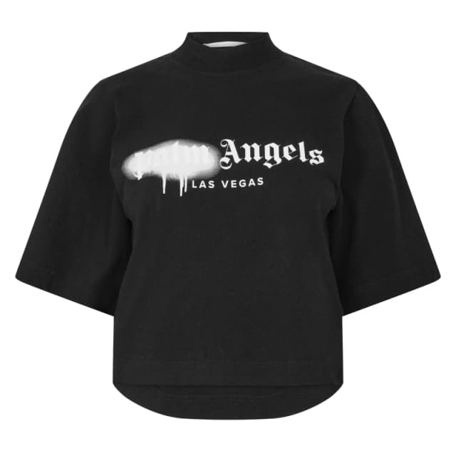PALM ANGELS Womens Milano Cropped T-Shirt Regular Fit T-Shirts 8 (XS) Multi 65557999310