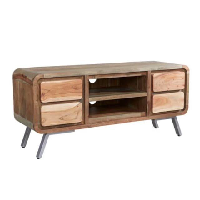 Buttercup Farm Aspen Plasma Media Unit - Metal/wood - L45 X W140 X H50 Cm