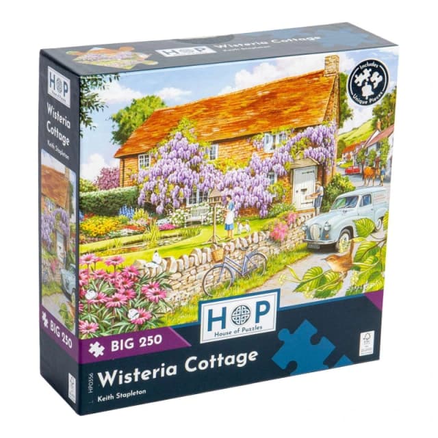 The House Of Puzzles Wisteria Cottage, BIG 250 Piece Jigsaw Puzzle Multi unisex