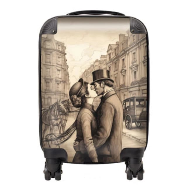 Warren Reed Designer Sharing A Kiss Suitcase - Small