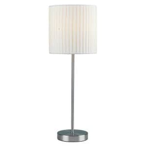 Village At Home Wilson Pleat Stick Lamp - Cream